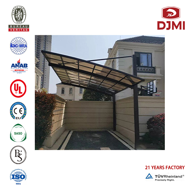 Kohandatud Doors and Terraces Commercial polükarbonaat Carport Canopy Multictical Gazebo High Snow Loa Carport Aluminum tõmbamine Karport Canopy Professional Outdoor Shed Villa Carport Archer Roof Carport Canopy