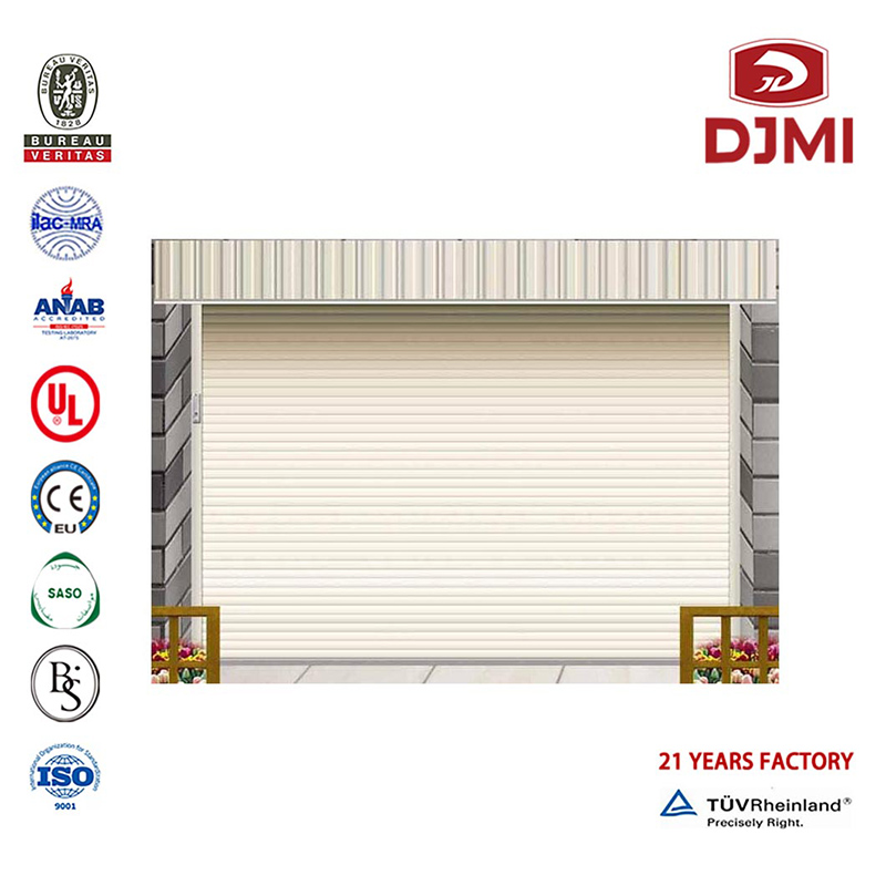 Mitmefunktsionaalsed alumiinium- ja uksehinnad Kaubanduslikud Garaažiuksed Professional Electric Aluminum Roller Double Door Residentsiaalne Garaažiuksed New Disainilahend Double Layer Slat Aluminum Roller Metal Building Garaage Doors Sectional Doors